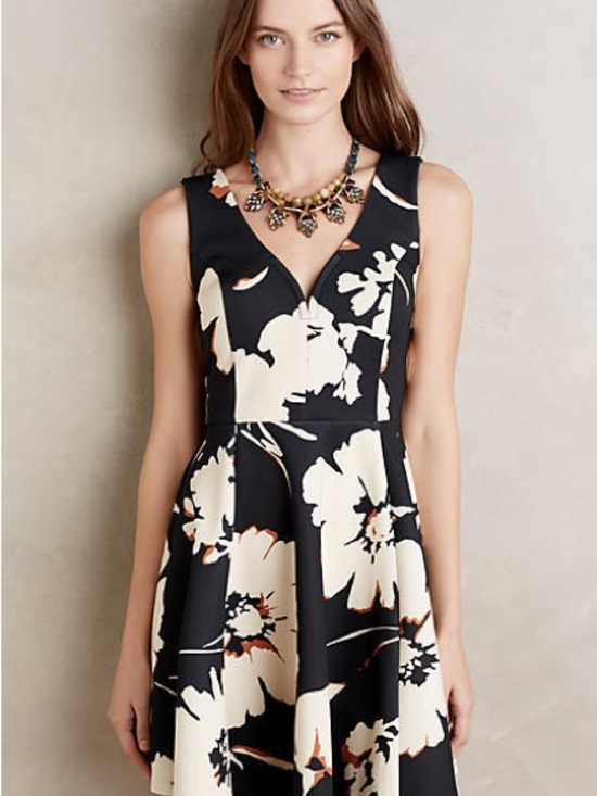 Maeve Dresses & Skirts - Anthropologie Maeve Amory Fit & Flare Dress — Floral Scuba, Size 6